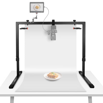 NEEWER Overhead Camera Mount Rig Soporte Cámara Cenital, Plataforma Montaje de Múltiple Dispositivo de Mesa de Acero Resistente Profesional con Abrazaderas Fondo, para Escritorio≥3,3'/1m Largo, ST100