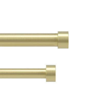 Umbra Cappa Cortinero Doble Ajustable, Varios Tamaños y Colores - Dorado - 168 a 305 cm
