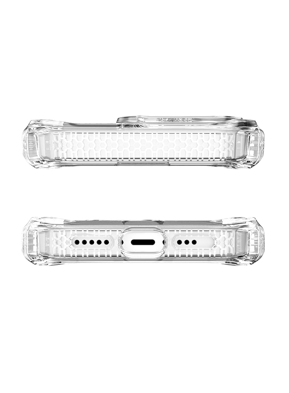 ItSkins Supreme R Clear Funda con MagSafe Compatible con iPhone 15 Pro MAX, Protección Caídas 4.5m, Bordes Elevados, Defensa Antimicrobiana - Transparente