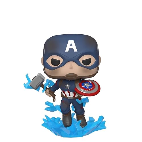 Funko Pop! Marvel: Avengers Endgame - Captain America with Broken Shield & Mjolnir - Figura de Vinilo Coleccionable - Idea de Regalo - Mercancia Oficial - Juguetes para Niños y Adultos - Movies Fans