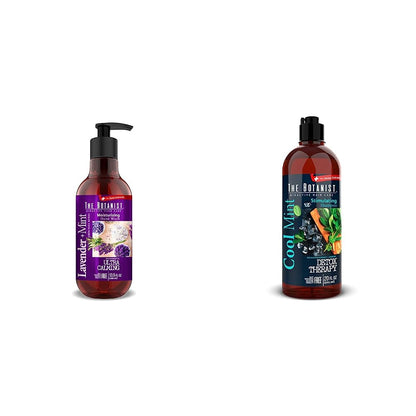THE BOTANIST Jabón Líquido Antibacterial Lavanda+Menta 400 Ml + Shampoo Menta Fresca 591 Ml, Paquete De 2, 1 Ml, 400 Ml