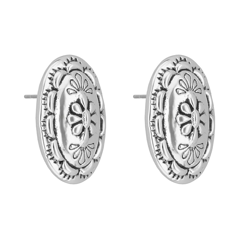 Napier Aretes Bitono Para Mujer | Mediano, plateado casual classics