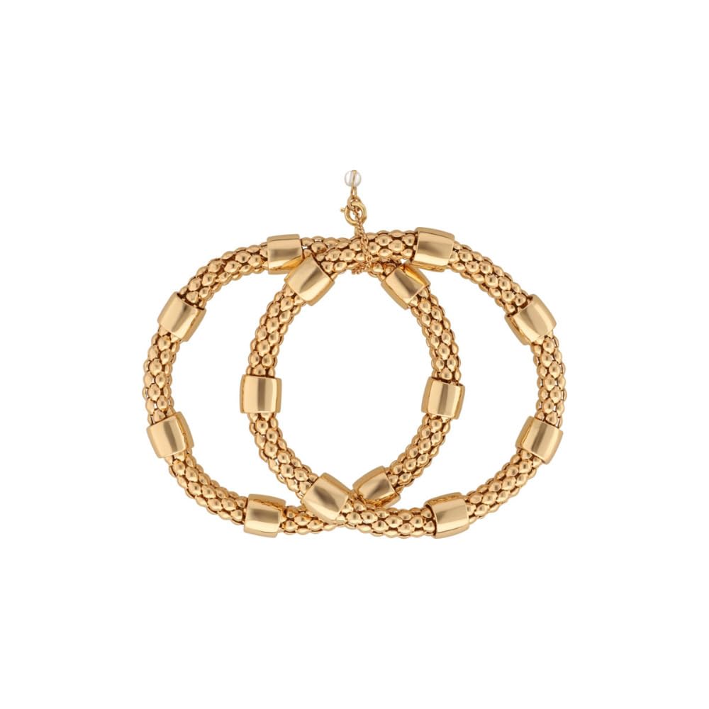 Napier Pulsera Dorado para Mujer | Pequeño, forma circular strech, acero inoxidable