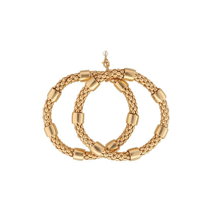 Napier Pulsera Dorado para Mujer | Pequeño, forma circular strech, acero inoxidable