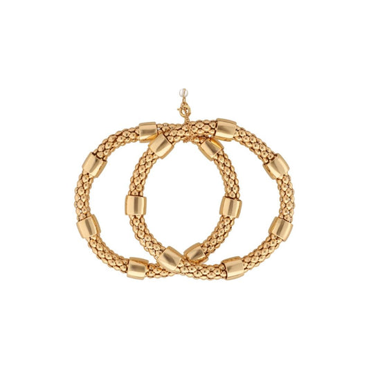 Napier Pulsera Dorado para Mujer | Pequeño, forma circular strech, acero inoxidable