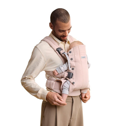 BabyBjörn Baby Carrier Harmony, Light Pink, Woven Mélange | 3-in-1 Ergonomic Baby Carrier; Newborn, Facing-in, Outward-Facing, and Back Carrying Positions Supported (7-40 lbs), Newborn to Toddler