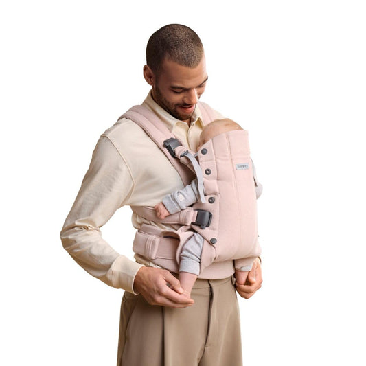 BabyBjörn Baby Carrier Harmony, Light Pink, Woven Mélange | 3-in-1 Ergonomic Baby Carrier; Newborn, Facing-in, Outward-Facing, and Back Carrying Positions Supported (7-40 lbs), Newborn to Toddler