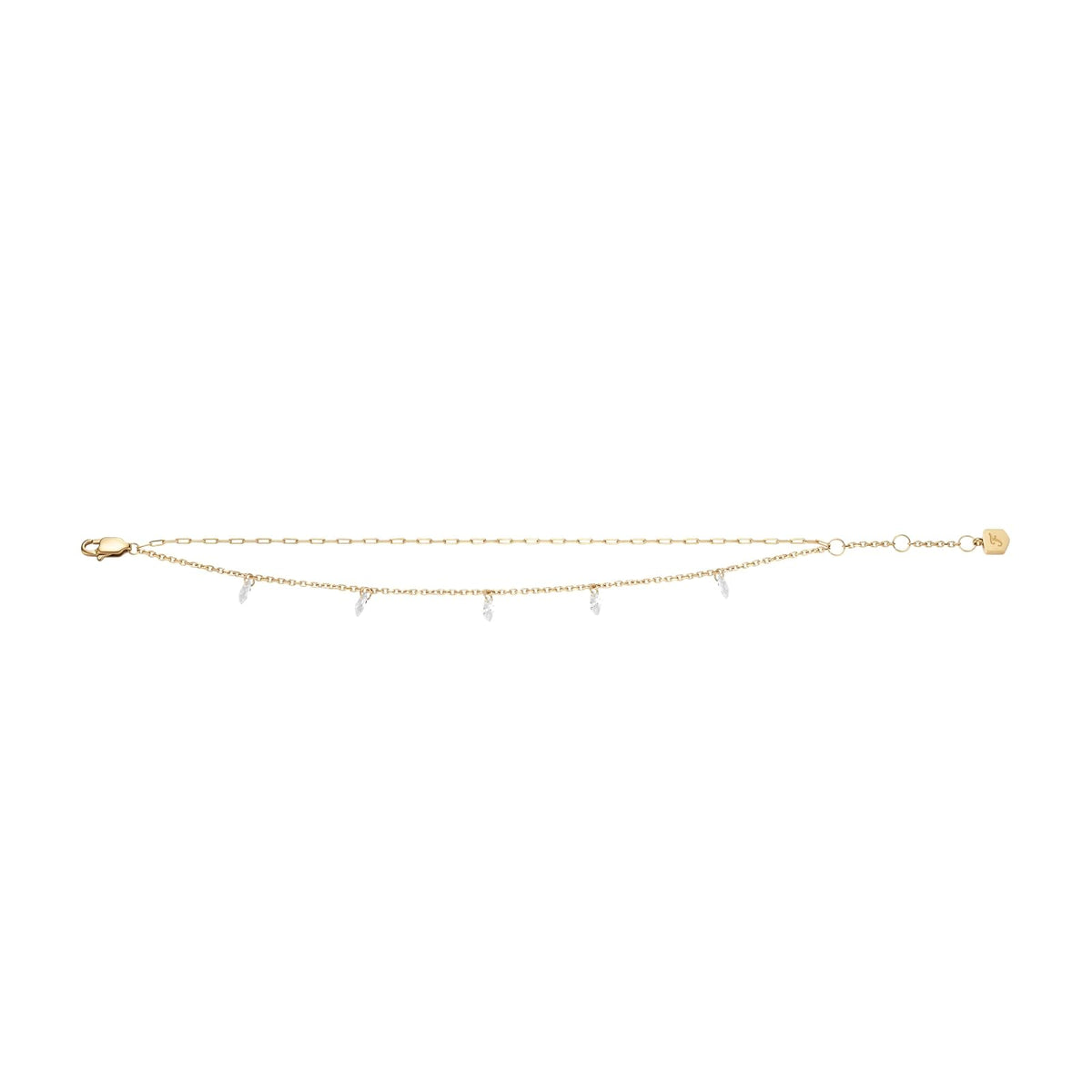 Pulsera Fossil JF04895710 Ellis de acero inoxidable en tono dorado para mujer