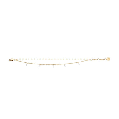 Pulsera Fossil JF04895710 Ellis de acero inoxidable en tono dorado para mujer