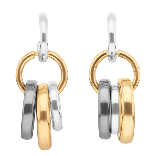 Nine West Aretes Plateado Circular Para Mujer