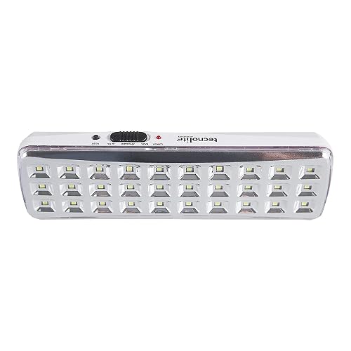 Tecnolite - Lámpara Led Recargable de Emergencia Portátil y Práctica Mebsuta I, Luz Led de Día Ideal para Camping con Batería Incluida, Material ABS, Iluminación Interior
