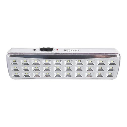 Tecnolite - Lámpara Led Recargable de Emergencia Portátil y Práctica Mebsuta I, Luz Led de Día Ideal para Camping con Batería Incluida, Material ABS, Iluminación Interior