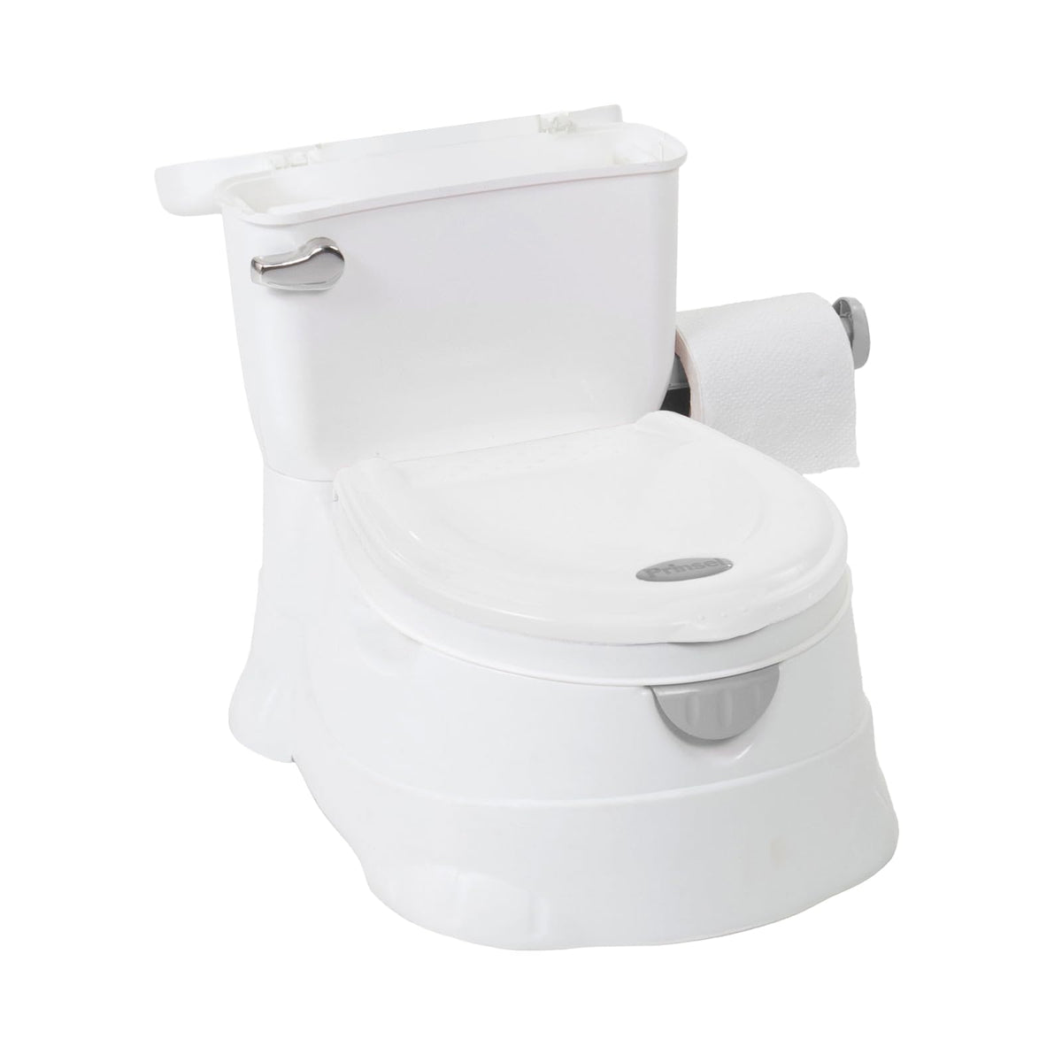 PRINSEL | Nica Entrenadora | Bañito Entrenador para Bebé | Mini Toilet- Unisex | Blanco | De 18 a 36 Meses, Con Portarollo | Artículos para Bebés