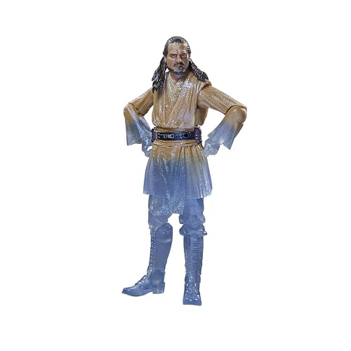 STAR WARS SW BL QUI GON Jinn Force Spirit | Star Wars The Black Series - Figura de acción de 6 pulgadas exclusiva - Force Spirit Qui-Gon Jinn