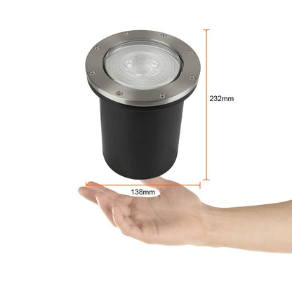 Tecnolite - Lámpara de Piso Empotrable Ideal Zona Costera, Potencia Máx. 90 W, Base E27, IP65, No incluye foco