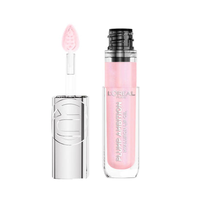L'Oréal Paris Plump Ambition Lip Oil Voluminizador con Ácido Hialurónico, 5 ml - Cristal Clear - Small