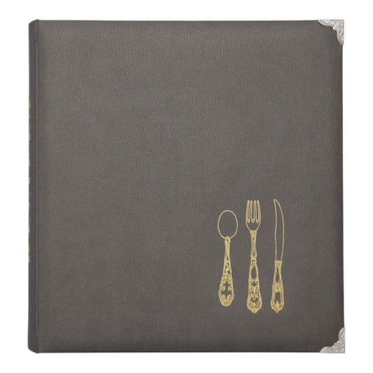 C.R.Gibson - Carpeta de recetas (piel sintética), Gris/multicolor, 1