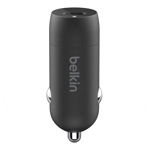 Belkin CCA003btBK Cargador para automóvil USB-C PD de 20W, Negro