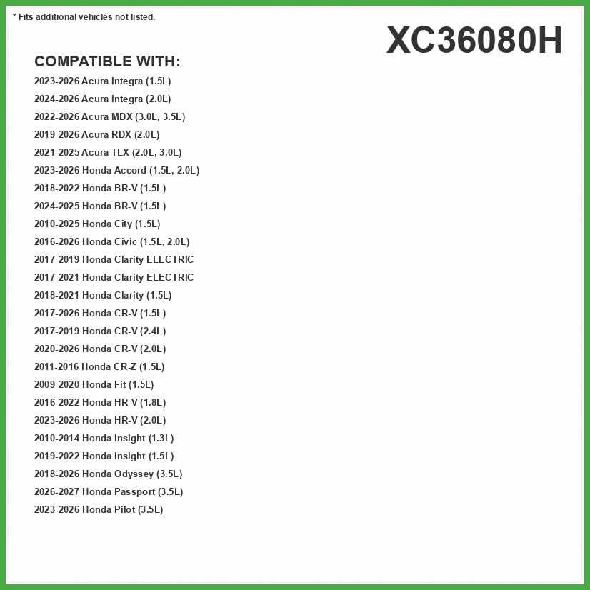 ECOGARD XC36080H Filtro de aire de cabina de alta eficiencia actualizado con bicarbonato de sodio Honda Civic, V, Fit, HR, Odyssey, Insight, CR-Z, Clarity | Acura RDX
