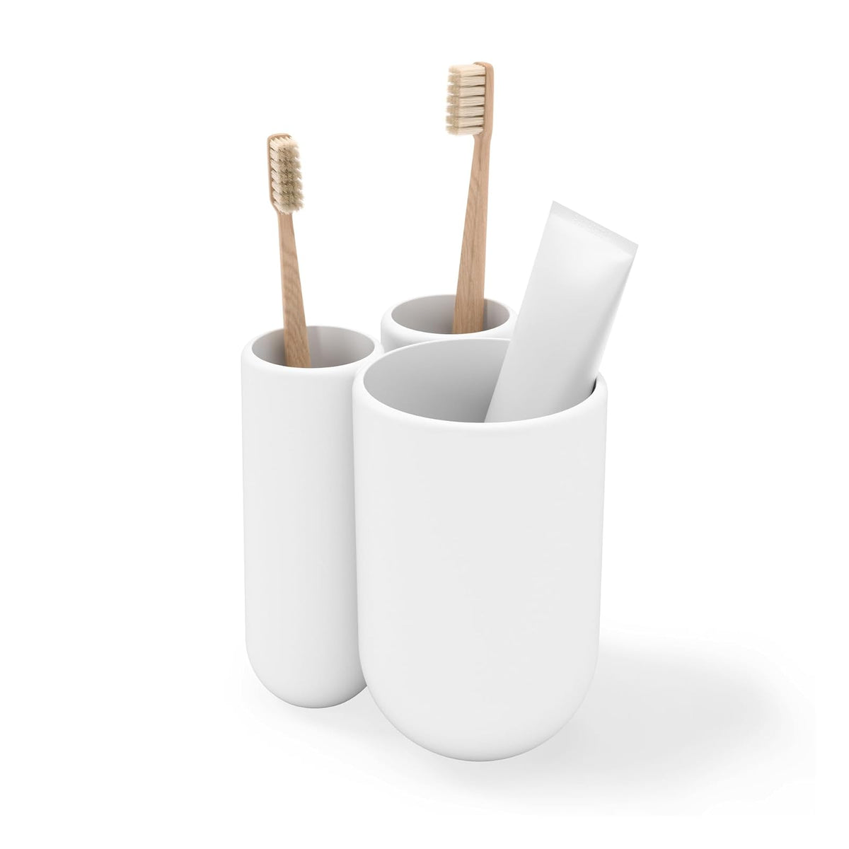 Umbra Touch Sujetador para Cepillo de Dientes, Blanco White