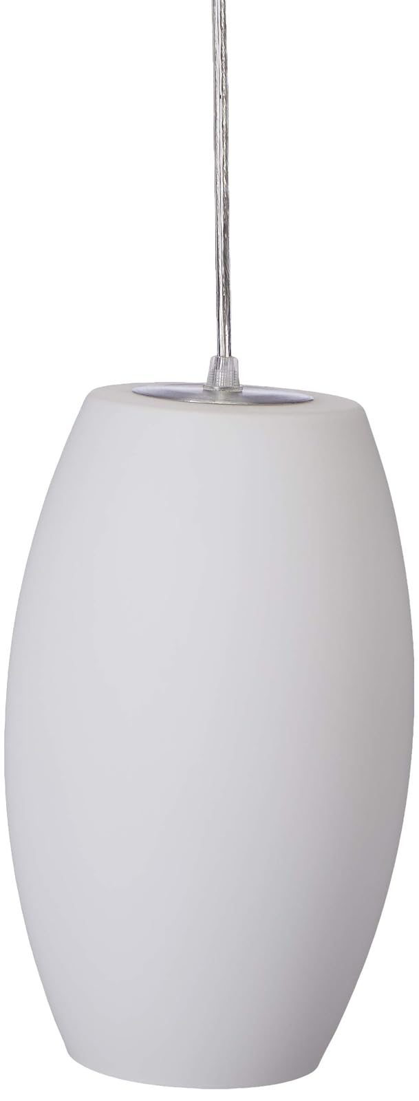 MAXXI MX-CL4536/CP Lámpara de Techo Candil Decorativo en Aluminio Cepillado y Vidrio Soplado Opalino Mate