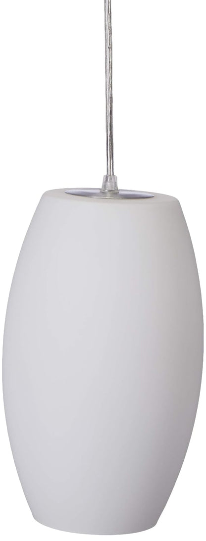 MAXXI MX-CL4536/CP Lámpara de Techo Candil Decorativo en Aluminio Cepillado y Vidrio Soplado Opalino Mate
