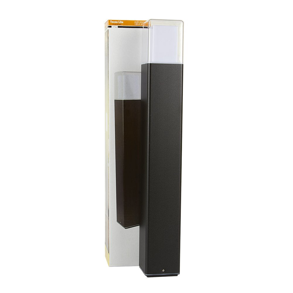 Tecnolite Lampara Jardín Exterior, 13 W, Luz Cálida Suave, Luces Solares, Color Negro, IP 65