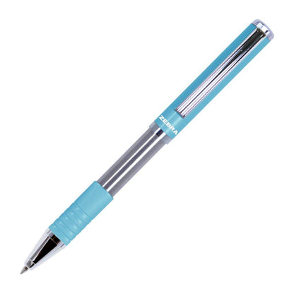 Zebra Slide Pen Bolígrafo con Estuche, Punto Mediano 1.0 mm - Azul Claro
