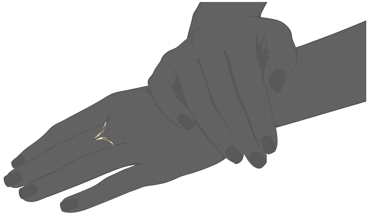 Jules Smith Curved V Anillo, tamaño 7 – 9