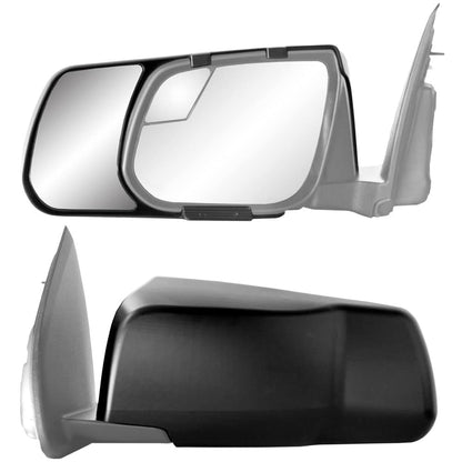 K Source 80940 Snap & Zap Espejo de Remolque Personalizado para Chevrolet Colorado 15-22, GMC Canyon, Negro