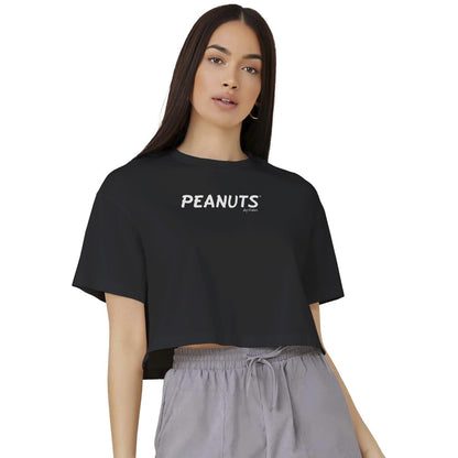 Peanuts Snoopy Collage Playera Casual para Mujer Fit Regular