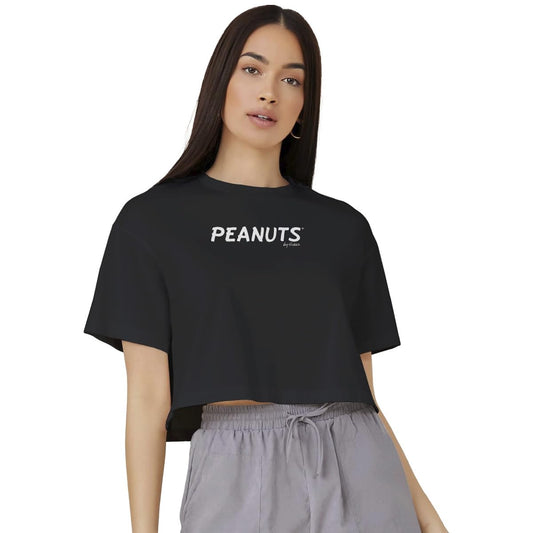 Peanuts Snoopy Collage Playera Casual para Mujer Fit Regular