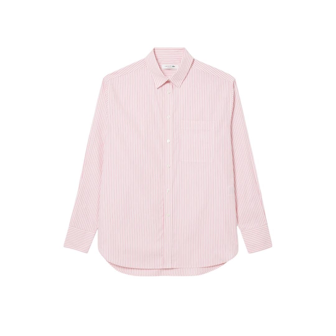 Lacoste Popeline - Camisa de Manga Larga para Mujer