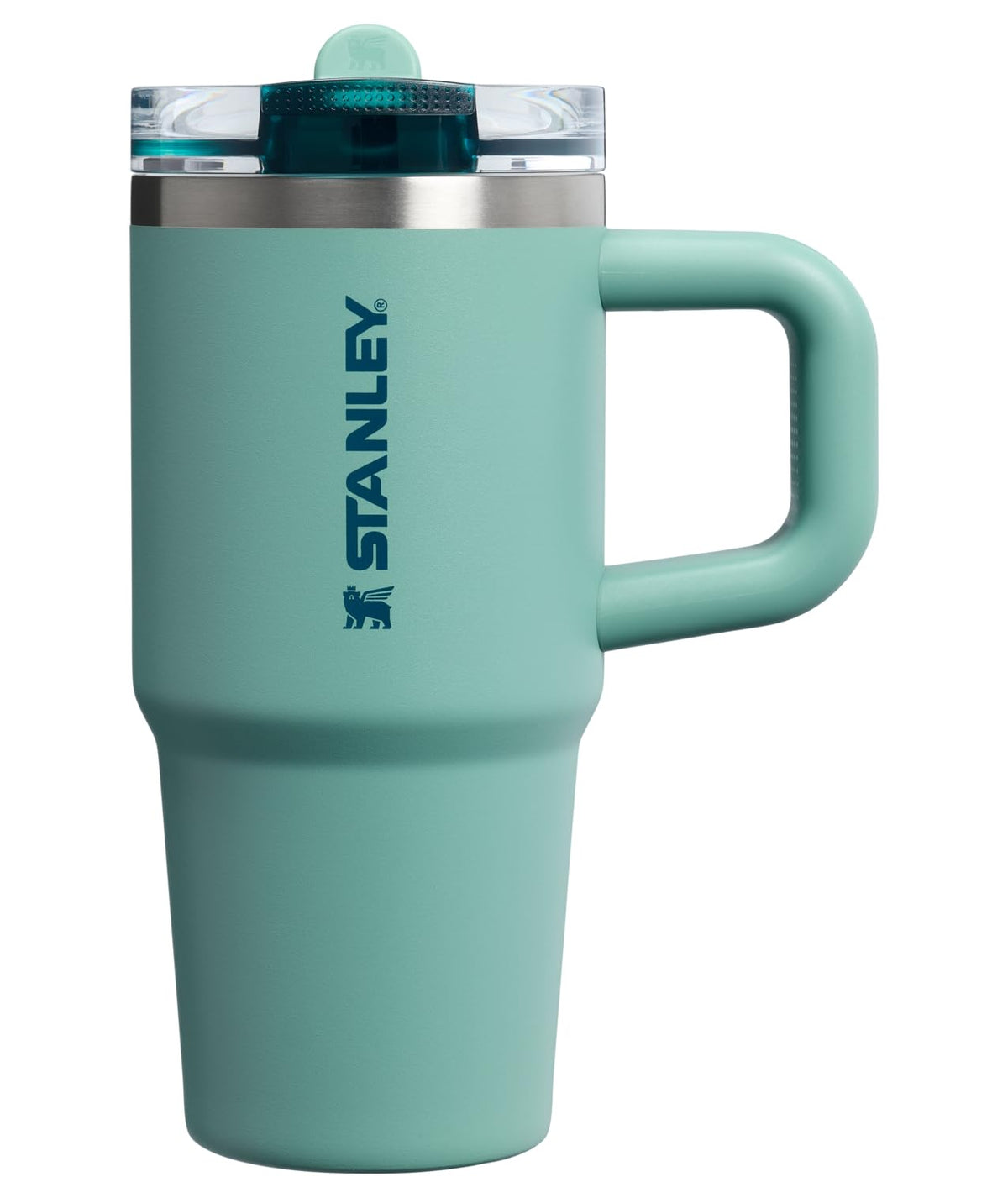 Stanley Quencher ProTour Vaso Térmico con Popote Abatible, Acero Inoxidable - 14 Ounces - Verde primavera