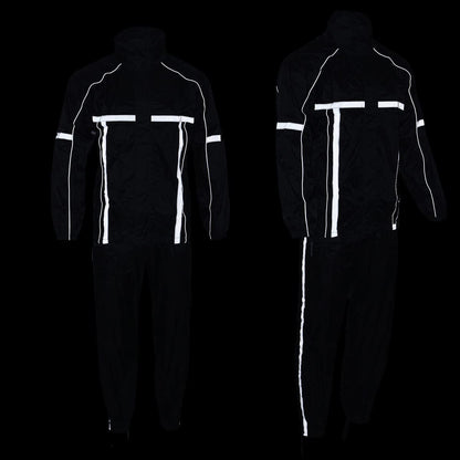 Milwaukee Performance - Traje impermeable para hombre con cinta reflectante, Negro, 4 X-Grande