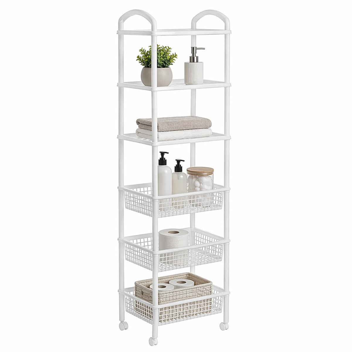 Liftor Italhome Estante De Plástico, Organizador De Cocina con Ruedas Prakti Alacena