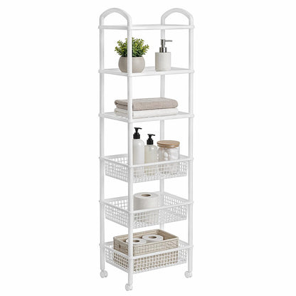 Liftor Italhome Estante De Plástico, Organizador De Cocina con Ruedas Prakti Alacena