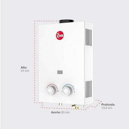 Rheem Essentials Calentador de agua instantáneo a gas 6 L/Min Gas LP 1 Servicio RHE-CHN06P
