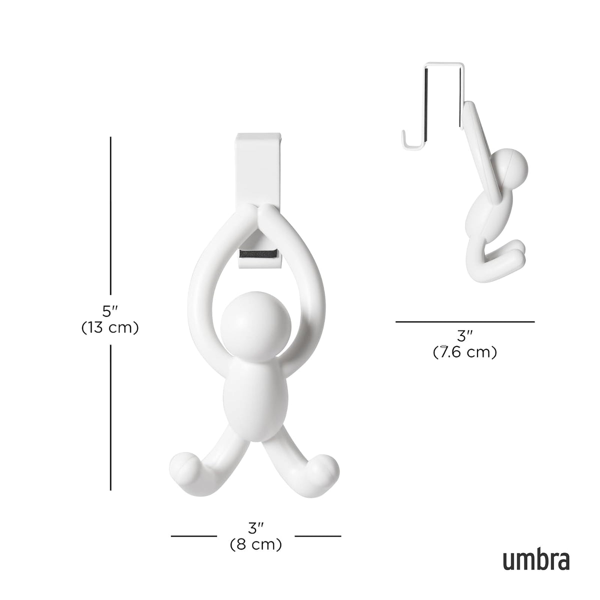 Umbra - Perchero Buddy 2 Ganchos Blanco