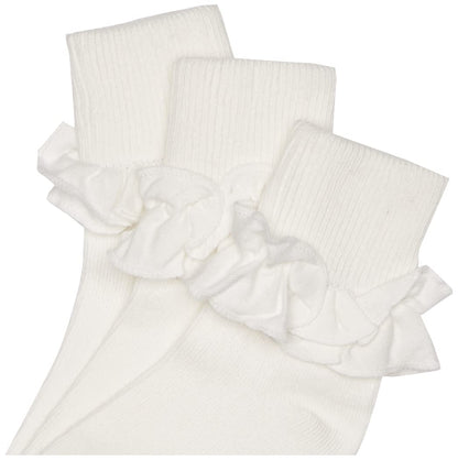 Jefferies Socks Paquete de 3 pares de calcetines para niñas de 2 a 6 años con vueltas