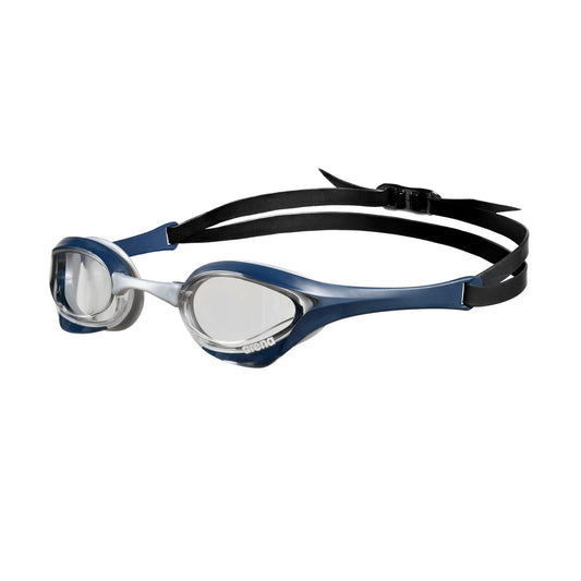 arena Cobra Ultra Swipe Racing - anteojos de natación para hombres y mujeres, lente sin espejo, antivaho, protección UV, azul/negro