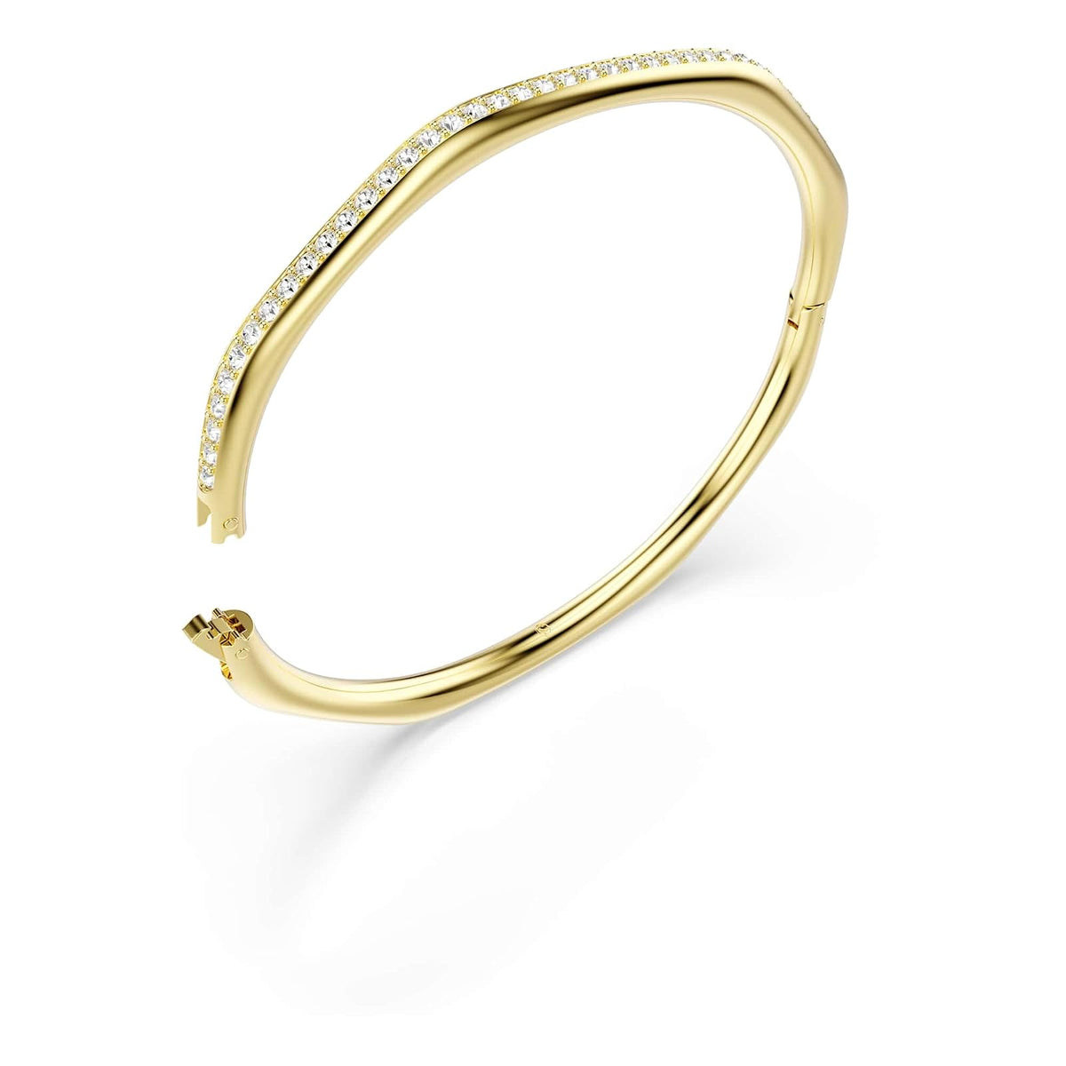 Swarovski Brazalete Dextera, Forma octagonal, Talla redonda, Blanco, Baño tono oro
