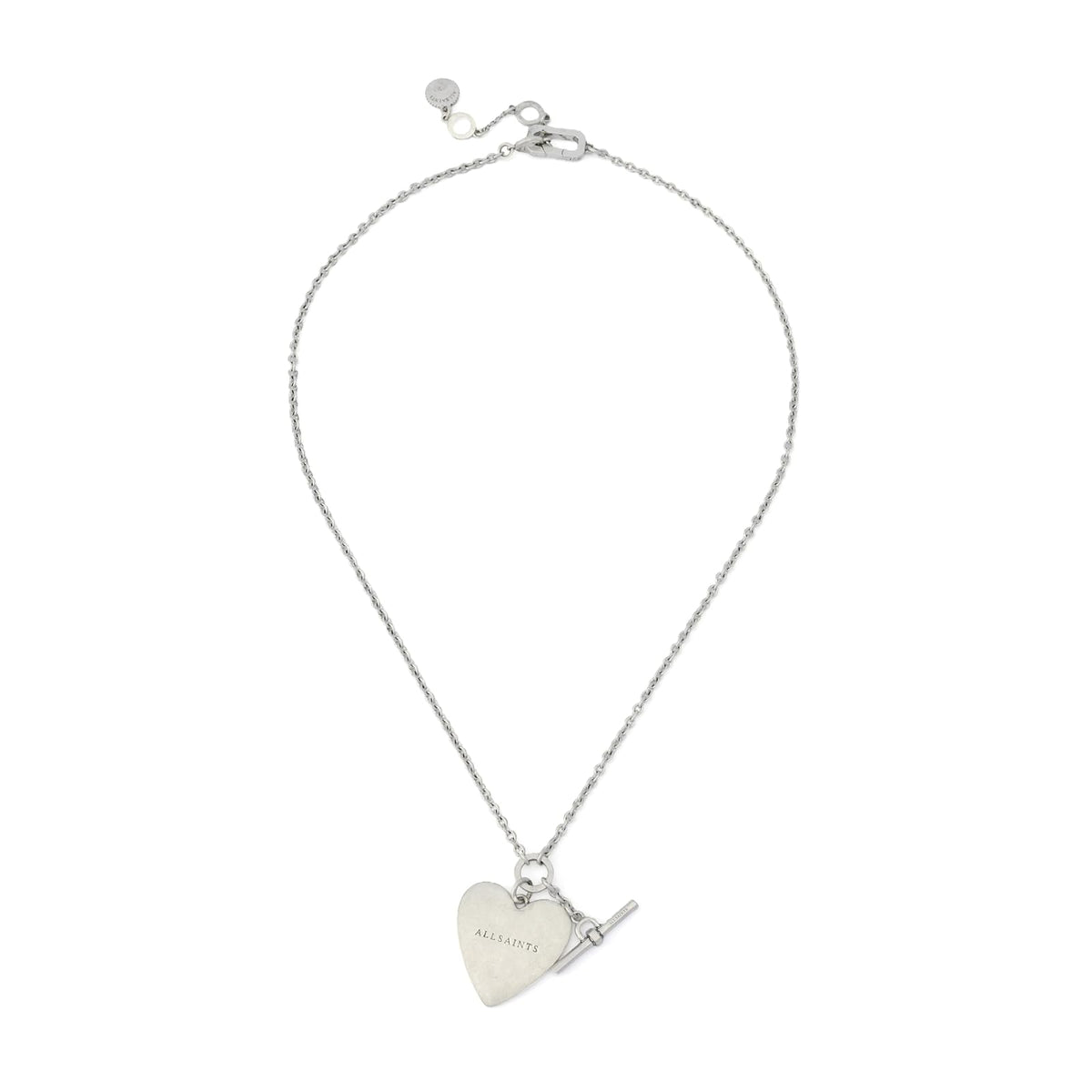 AllSaints Jewelry - Collar con colgante de barra de corazón para mujer