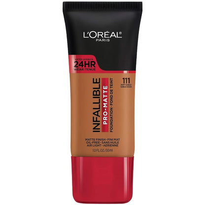 L'Oréal Paris Infallible 24H Pro-Matte Base de Maquillaje Líquida 30 ml - Soft Sable 111