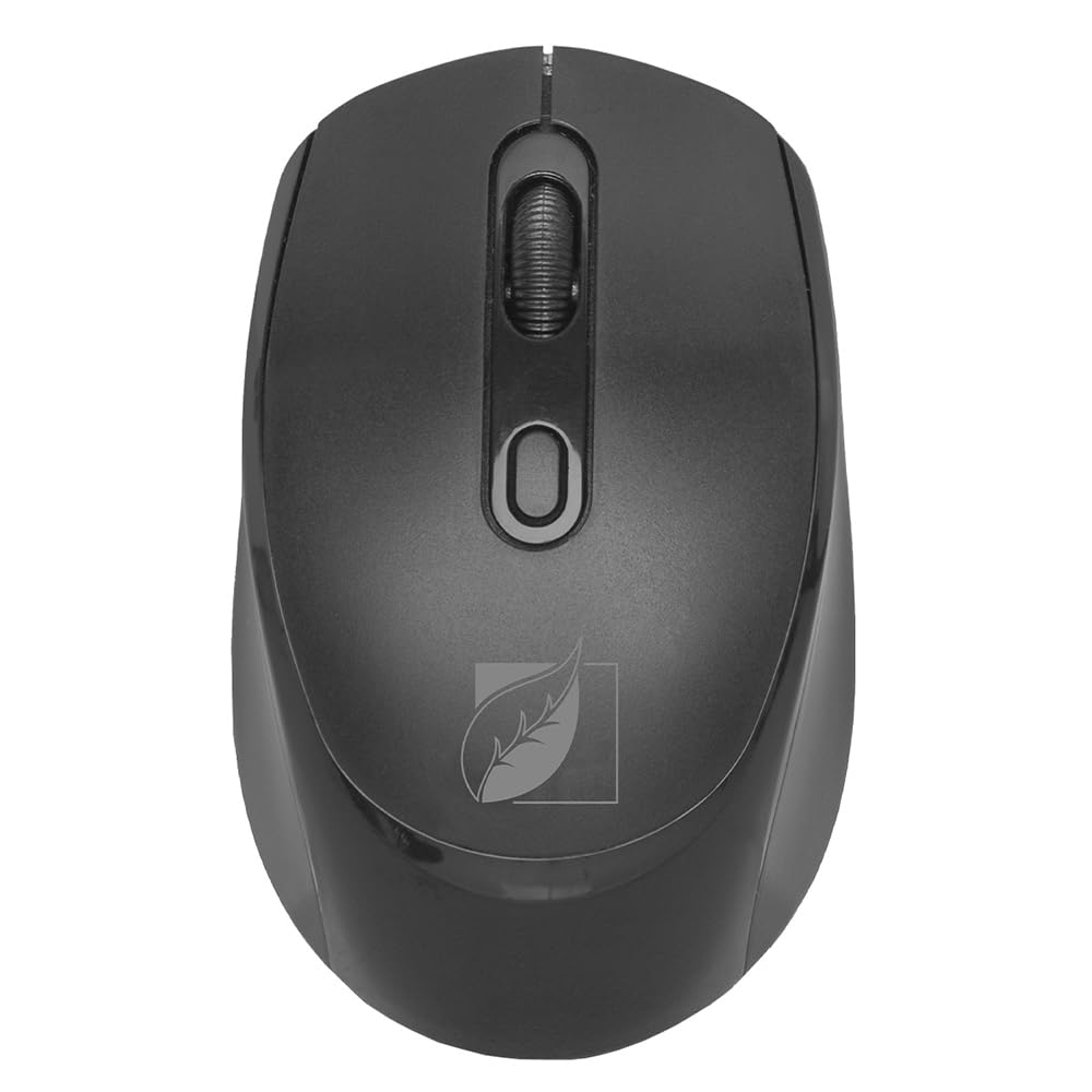 Green Leaf Kit de Teclado y Mouse para PC/Mac inalámbrico 10 m, Negro 18-8381BK