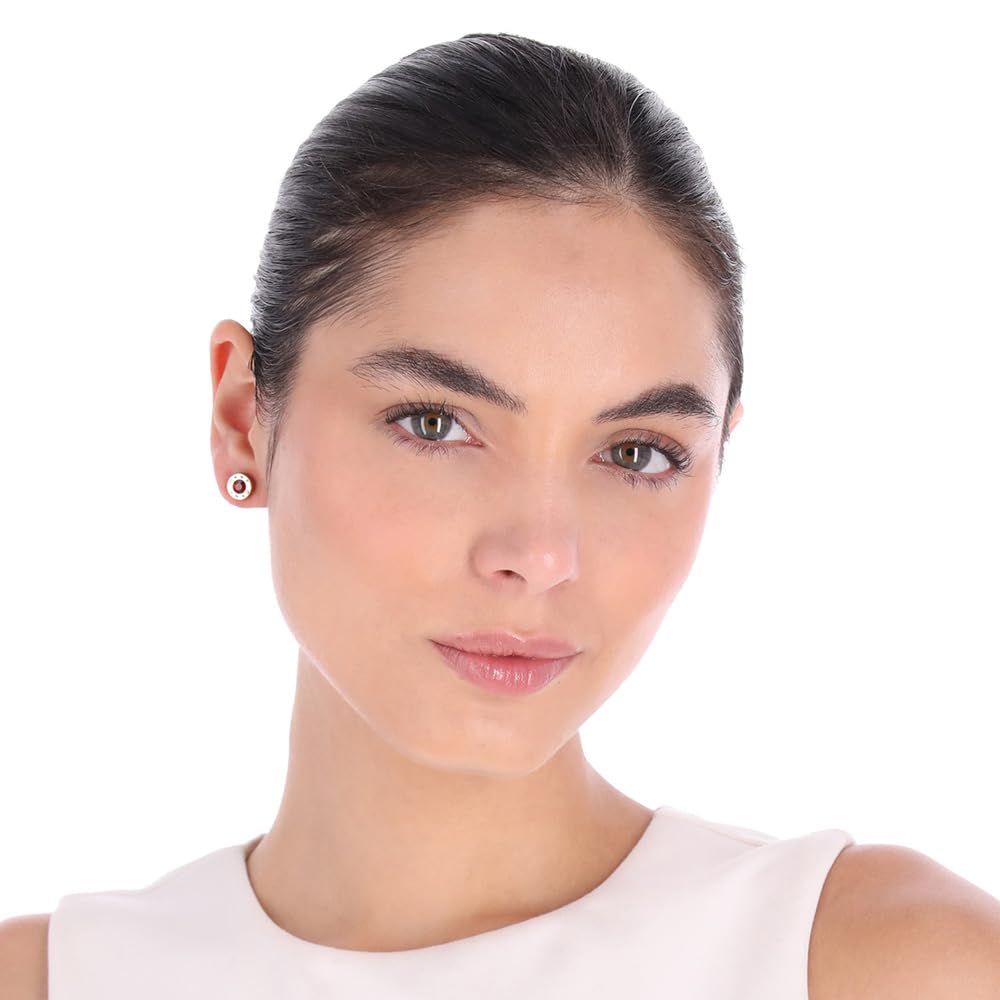 DKNY Aretes Dorado Circular | Pequeño, 1 par, aleación de metales, poste, en pouch de marca