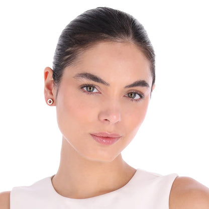 DKNY Aretes Dorado Circular | Pequeño, 1 par, aleación de metales, poste, en pouch de marca