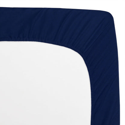 American Baby Company - Juego de 2 sábanas bajeras para cuna de 28 x 52 pulgadas, 100% poliéster microfibra ultrasuave, gris/azul marino, para niños y niñas, se adapta a colchones de cuna y cama para