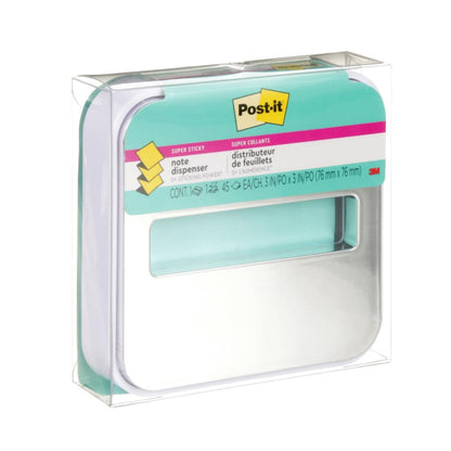 Post-it Dispensador de Notas Adhesivas 3x3 Pulgadas, Negro o Blanco - Blanco
