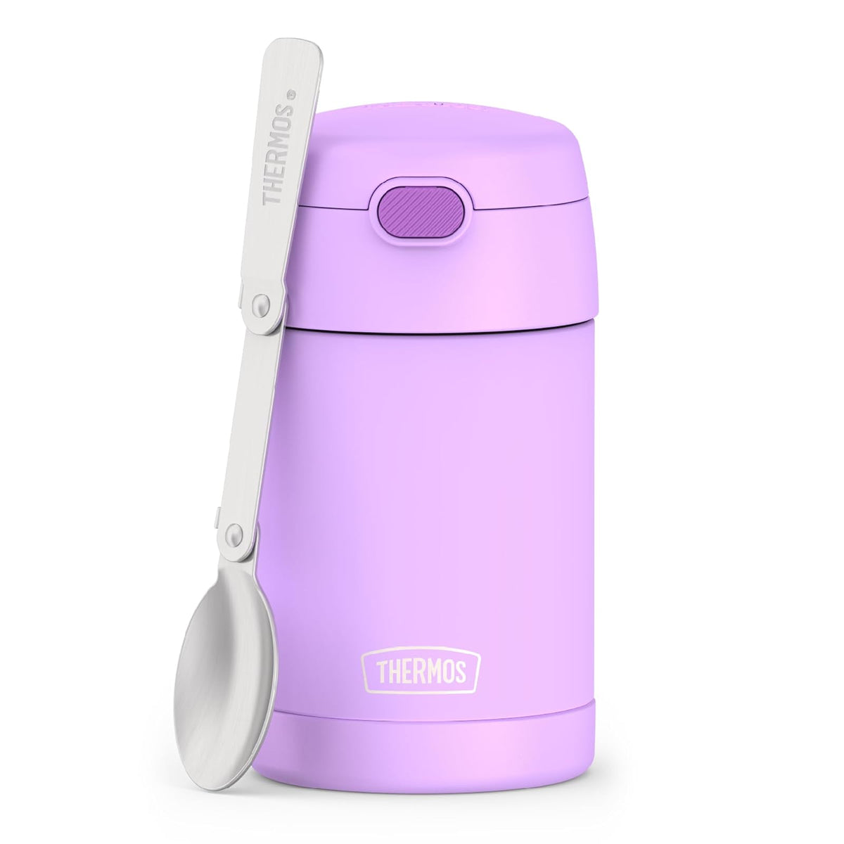 Thermos Funtainer Tarro de Alimentos Aislado 16oz con Cuchara - 16 Ounces - Púrpura neón